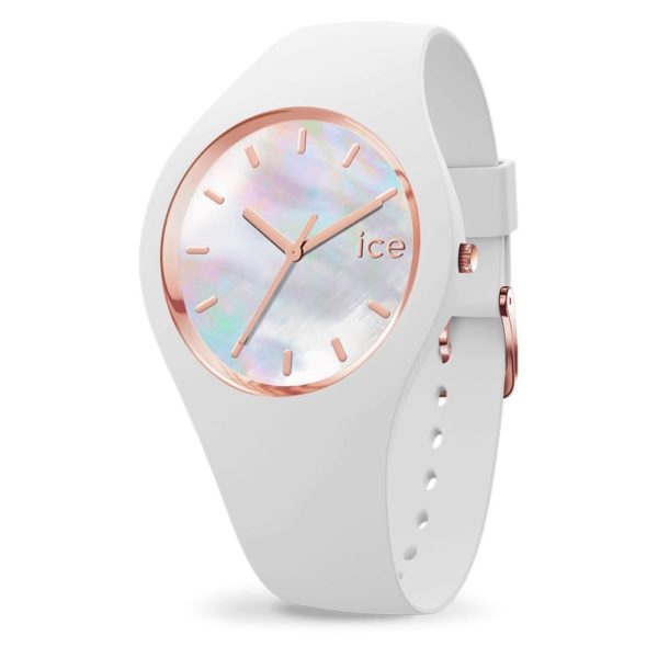 montre silicone blanche Ice pearl