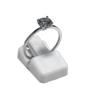 solitaire en argent et oxyde de zirconium